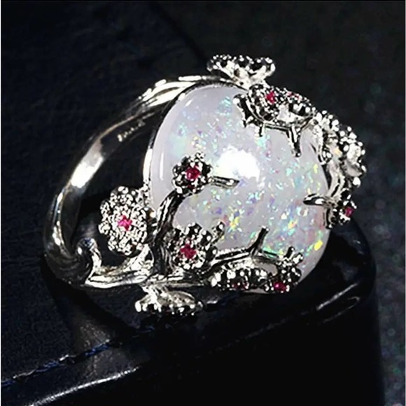 🧚‍♀️ Tree & Stone Faerie Ring ◇ Very Cool Costume Jewelry Ring - Picture 5 of 7